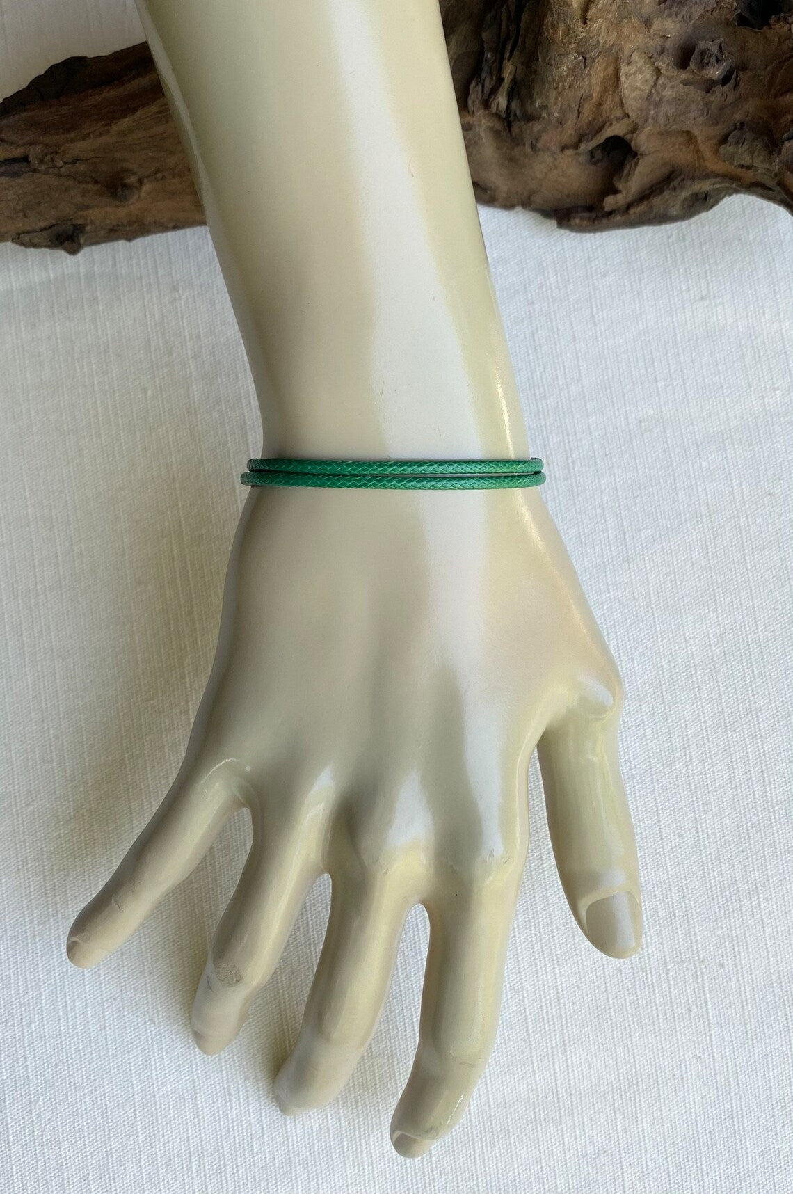 Kelly Green 2mm Water Resistant Adjustable Cord Bracelet or Anklet Unisex