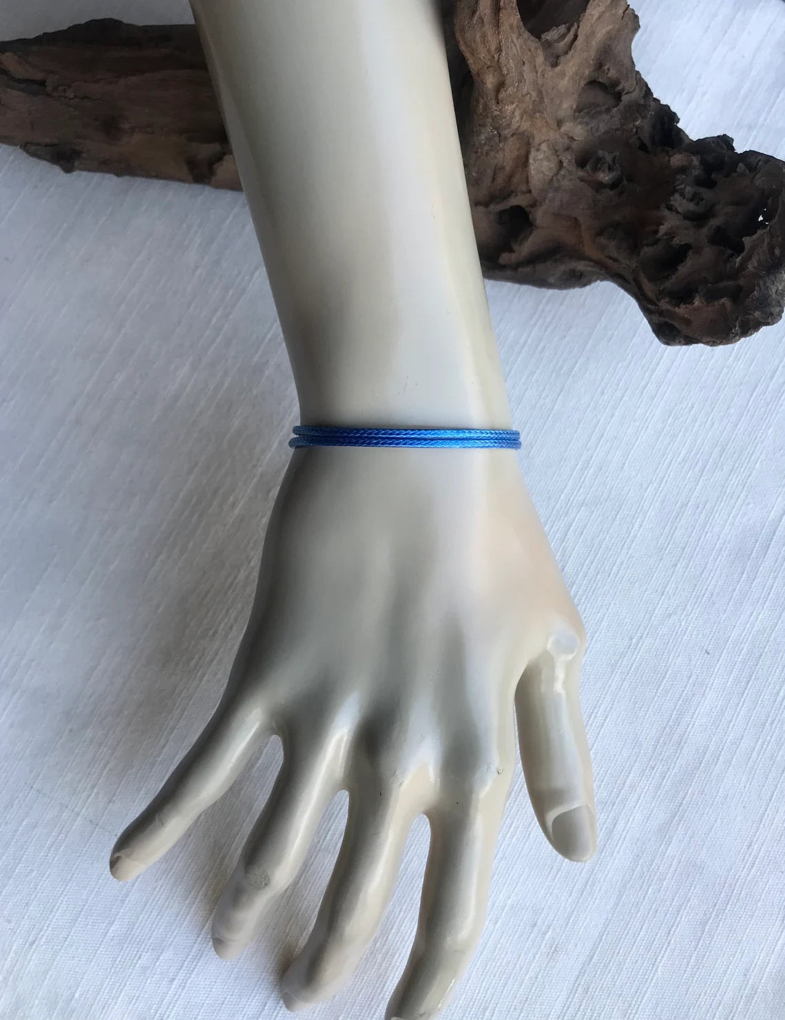 Ocean Blue 1.5mm Water Resistant Adjustable Cord Bracelet or Anklet Unisex