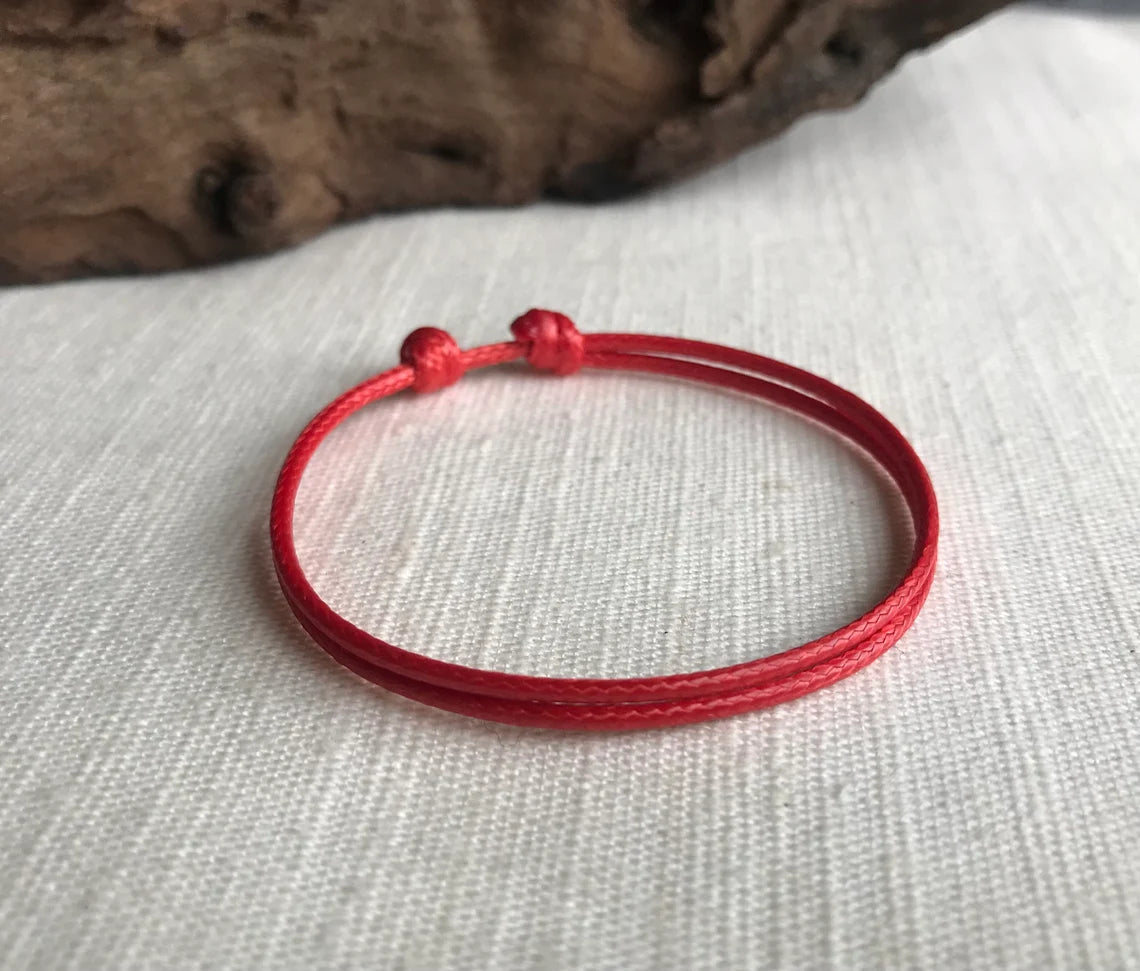 Diy red 2025 string bracelet